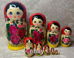 Semenovskaya Matryoshka 10 pcs Nesting Dolls 10.24 (26cm). Made in Russian