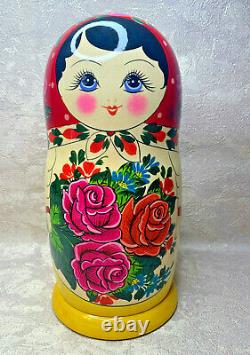 Semenovskaya Matryoshka 15 pcs Nesting Dolls 12.6 (32cm). Made in Russian