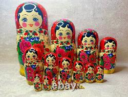 Semenovskaya Matryoshka 20 pcs Nesting Dolls 15 (37cm). Made in Russian