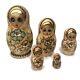 Sergiev Posad Russian Matryoshka Nesting Dolls Signed (5 Dolls)