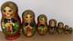 Set Of 7 Russian Matryoshka Nesting Dolls Signed Hand Painted Russia 1996 Meot