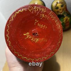 Set Of 7 Russian Matryoshka Nesting Dolls Signed Hand Painted Russia 1996 Meot