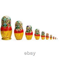 Set of 10 Cinderella Wooden Russian Nesting Dolls 10 Inches