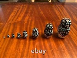 Set of 12 Russian Matryoshka Nesting Dolls Signed Hand Painted