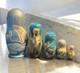 Set Of 5 Bear Nesting Dolls Animal Polar Bear Wooden Russia Rare