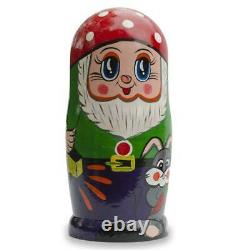 Set of 7 Gnomes Wooden Nesting Dolls 8 Inches