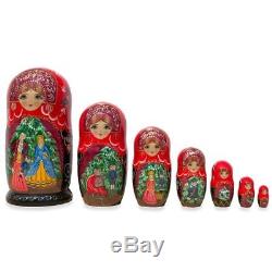 Set of 7 The Nutcracker Wooden Matryoshka Russian Nesting Dolls 8.5 Inches