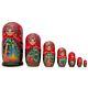 Set Of 7 The Nutcracker Wooden Matryoshka Russian Nesting Dolls 8.5 Inches