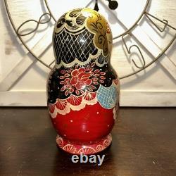 Signed 14 Pce Russian Hand Painted Matryoshka Nesting Doll Incomplete