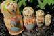 Signed Russian Ceprueb Matryoshka Wood Nesting Doll Inlaid Silver 4 Pc Nocag