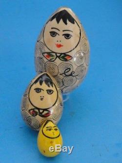 Signed Russian Nesting Egg Dolls