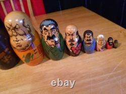Signed Vintage Russian Leader Nesting Dolls (10)
