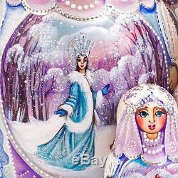 Snowqueen Doll Nesting Doll Matryoshka Russian Doll Hand Painted in Russia