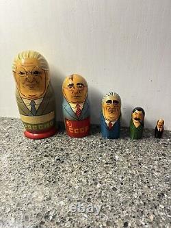 Soviet & Russian Leaders USSR Nesting Dolls From 1980's