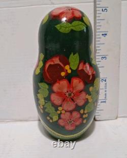 Stacking Traditional Wood Russian Matryoshka Nesting Dolls Set of 9 Signed 13