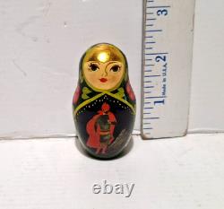 Stacking Traditional Wood Russian Matryoshka Nesting Dolls Set of 9 Signed 13
