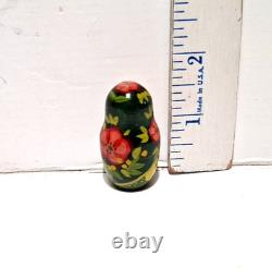 Stacking Traditional Wood Russian Matryoshka Nesting Dolls Set of 9 Signed 13