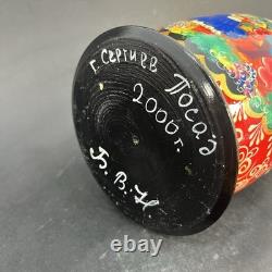 Stunning 9 Hand-Painted 10-Piece Russian Matryoshka Nesting Doll Set Signed