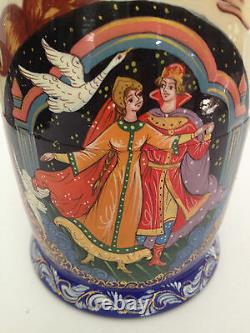 Swan & Geese Fairytale Unique Russian Hand Carved Hand Painted Nesting DOLL set