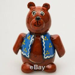 TEREMOK Wooden Toys Matryoshka Nesting Doll Hand Painted Russian Fairy Tale