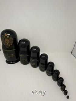 Ten Romanovs Dynasty Hand-Painted Wooden Nesting Dolls by Vishnyakov V. V