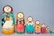 The First Russian Traditional Matryoshka 8pcs Hand Painted Nesting Doll