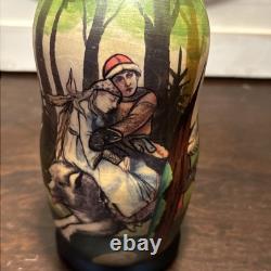 The Gray Wolf Folklore Russian Handmade Matryoshka Nesting Doll 5 Pce