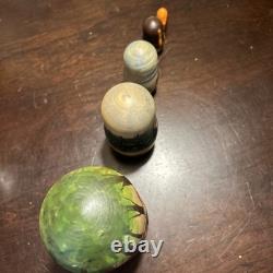 The Gray Wolf Folklore Russian Handmade Matryoshka Nesting Doll 5 Pce