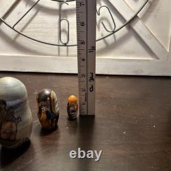 The Gray Wolf Folklore Russian Handmade Matryoshka Nesting Doll 5 Pce