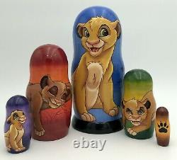The Lion King, Simba Inspired Matryoshka, Russian nesting dolls, handmade