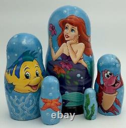 The Little Mermaid Ariel Inspired Matryoshka, Russian nesting dolls, handmade