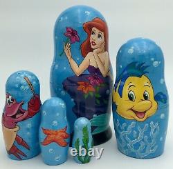 The Little Mermaid Ariel Inspired Matryoshka, Russian nesting dolls, handmade