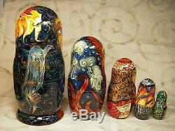 The Russian Maidens nesting doll by acclaimed author Eduard Makarov