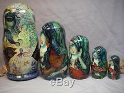 The Sea Lord and his daughters nesting doll by acclaimed author Eduard Makarov