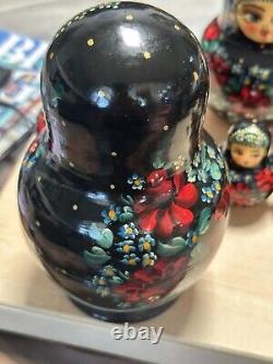 Tiny & Unique Russian Nesting doll, 6 set of 15, Collectible, Signed