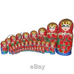 Traditional Russian doll 69 cm 11 kg! 50 pc Handpainted babushka doll Matryoshka