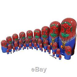Traditional Russian doll 69 cm 11 kg! 50 pc Handpainted babushka doll Matryoshka