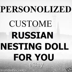 UNIQUE PERSONALIZED DOLL RUSSIAN DOLL BABUSHKA Matryoshka Gift Customized doll