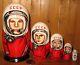 Ussr Cosmonaut Babushka Space Russian Nesting Dolls Gagarin Titov Leonov Belka 5