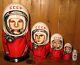 Ussr Cosmonaut Gagarin Space Russian Nesting Dolls Titov Leonov Belka 5 Babushka