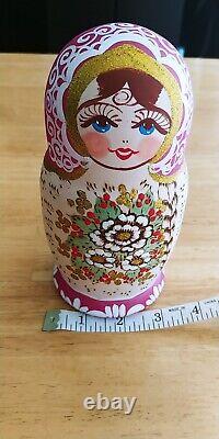 Unique Art Nesting Russian Dolls Matryoshka Painted Hand By Emsova