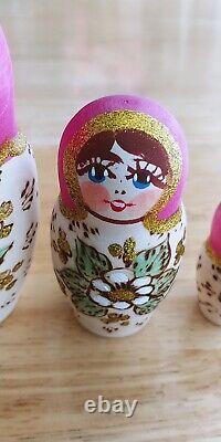 Unique Art Nesting Russian Dolls Matryoshka Painted Hand By Emsova