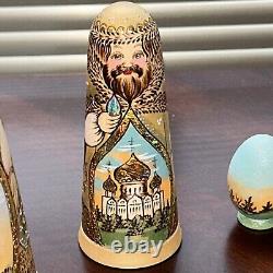 Unique Intricate Detail Hand Painted Wood Burned Matryoshka Russian Nesting Doll