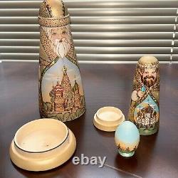 Unique Intricate Detail Hand Painted Wood Burned Matryoshka Russian Nesting Doll