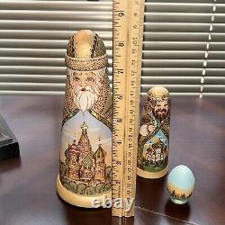 Unique Intricate Detail Hand Painted Wood Burned Matryoshka Russian Nesting Doll