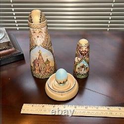 Unique Intricate Detail Hand Painted Wood Burned Matryoshka Russian Nesting Doll