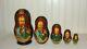 Unique Russian Czar Nicholas Ii 1894-1917 Nesting 5 Dolls Matryoshka 1996, Signed
