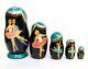 Unique Russian Matryoshka Ballet Nesting Dolls Signed By Artist One Of Kind Teal