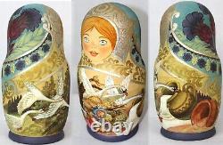 Unique Russian Nesting Doll Russian Fairy Tales- Artist Signed