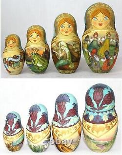 Unique Russian Nesting Doll Russian Fairy Tales- Artist Signed
